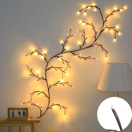 144 LED Branch Vine Light Decorative Flowers DIY Installation for Living Room Bedroom Outdoor Decoration