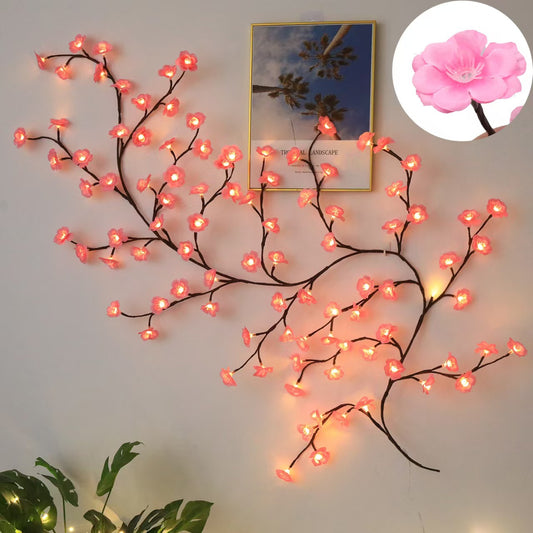 144 LED Branch Vine Light Decorative Flowers DIY Installation for Living Room Bedroom Outdoor Decoration