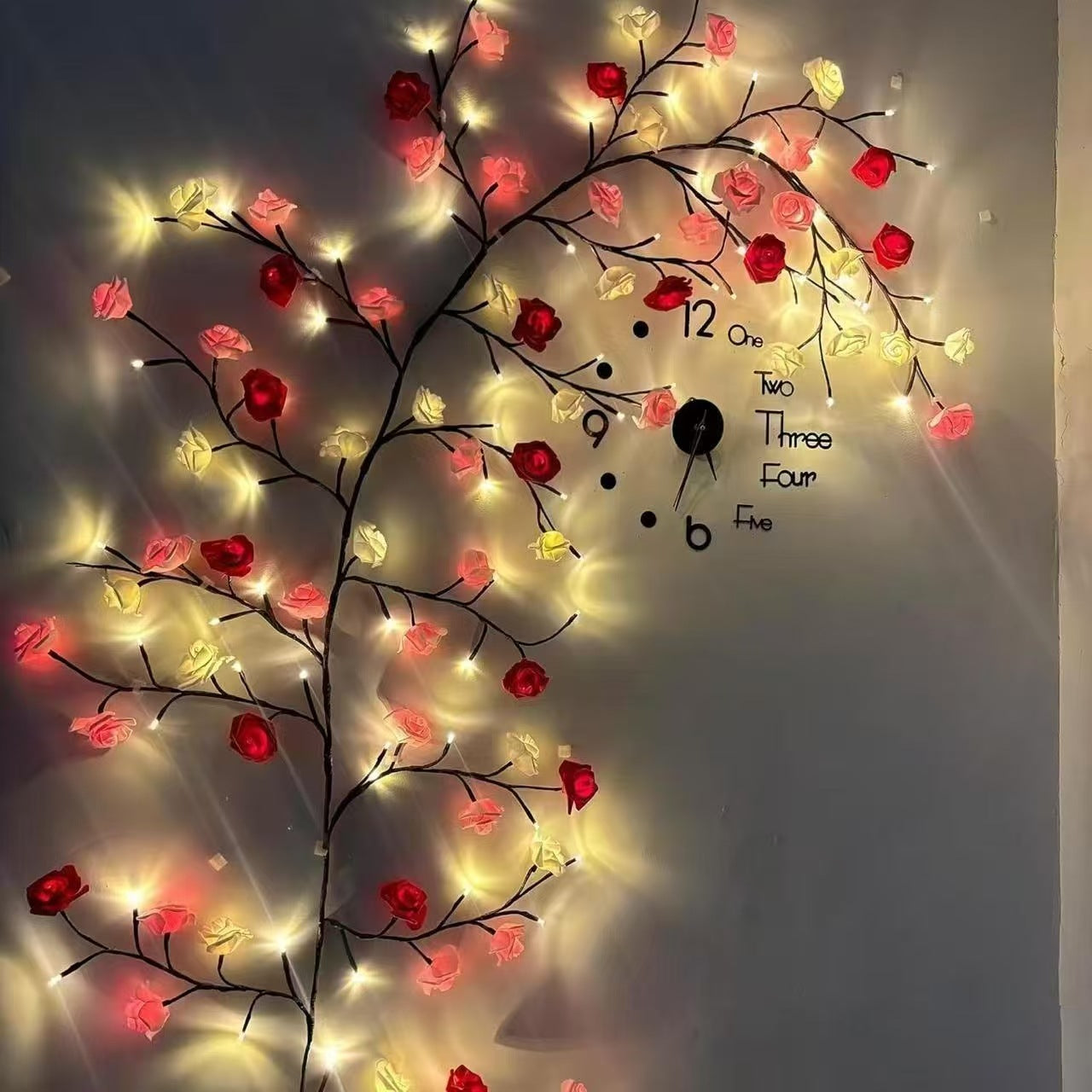 144 LED Branch Vine Light Decorative Flowers DIY Installation for Living Room Bedroom Outdoor Decoration