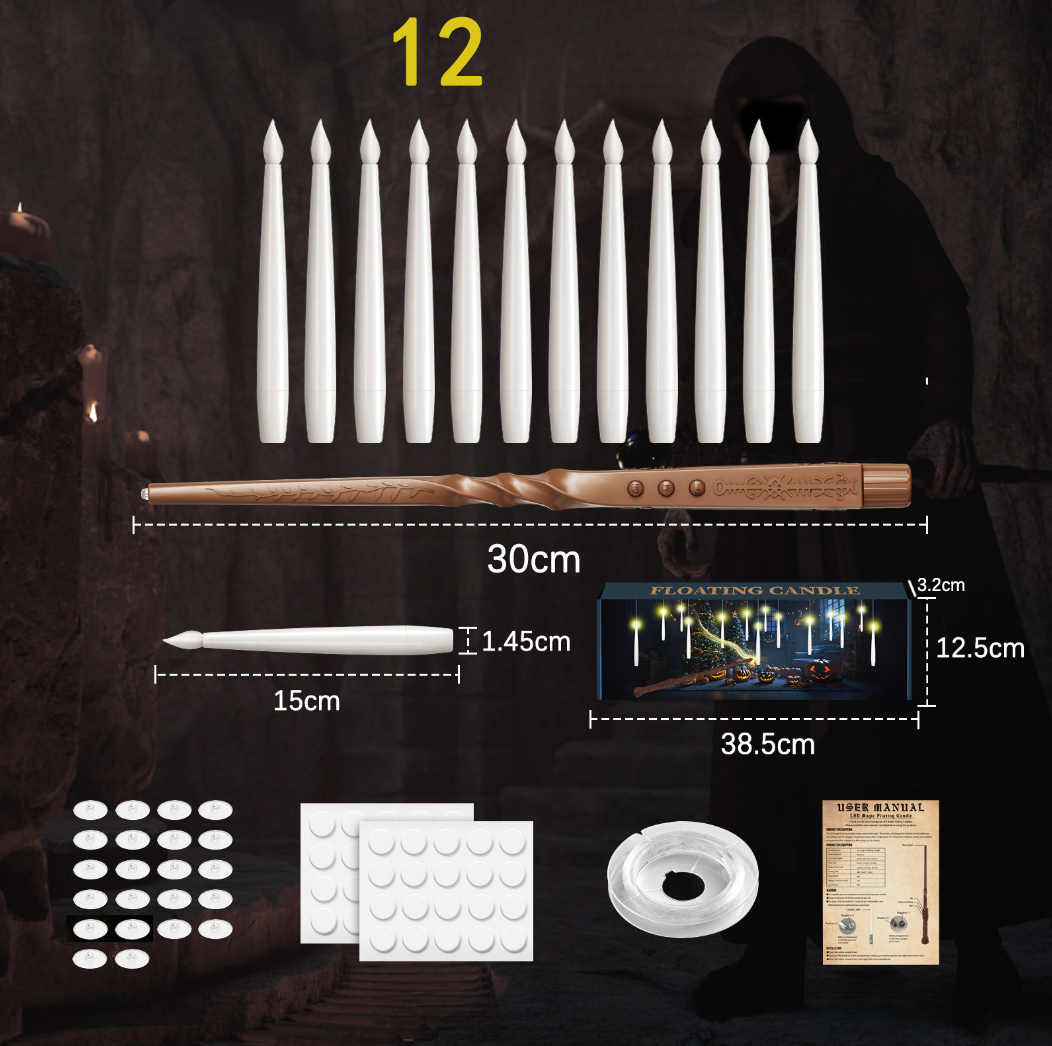 Flameless Candles with Magic Wand Remote for Christmas Decor