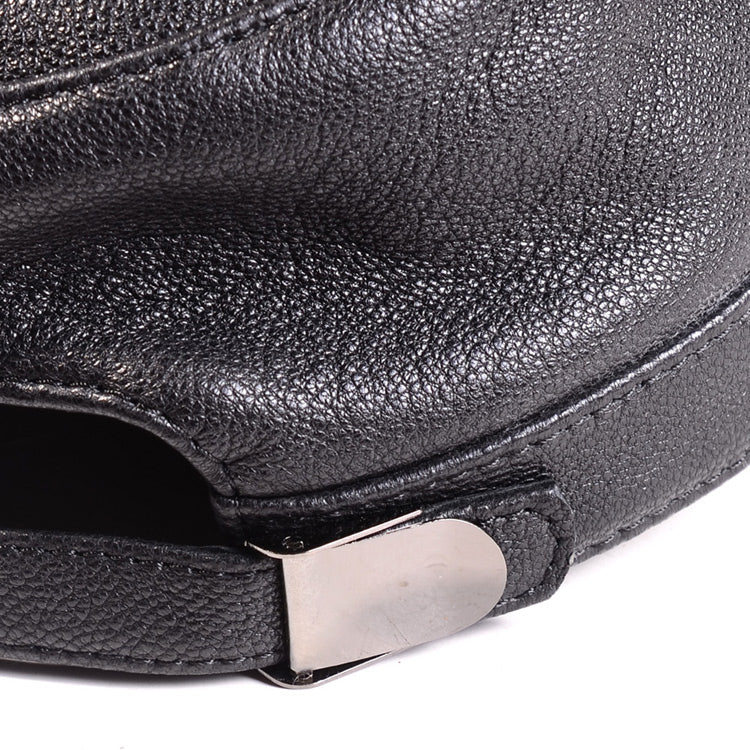 Genuine Leather Military Cap Men's Real Leather Winter Adjustable Flat Baseball Trucker Caps/Hats
