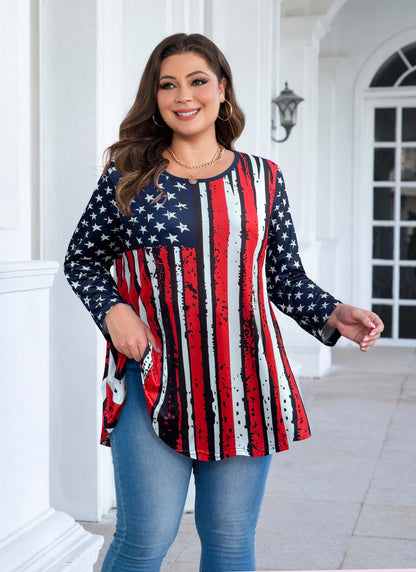 Womens Tops - Plus Size Tunics 3/4 Sleeve Loose Fit Dressy Casual Long Swing Flowy Lady Blouses Shirts Wear with Leggings Teals Blue Clothing A24